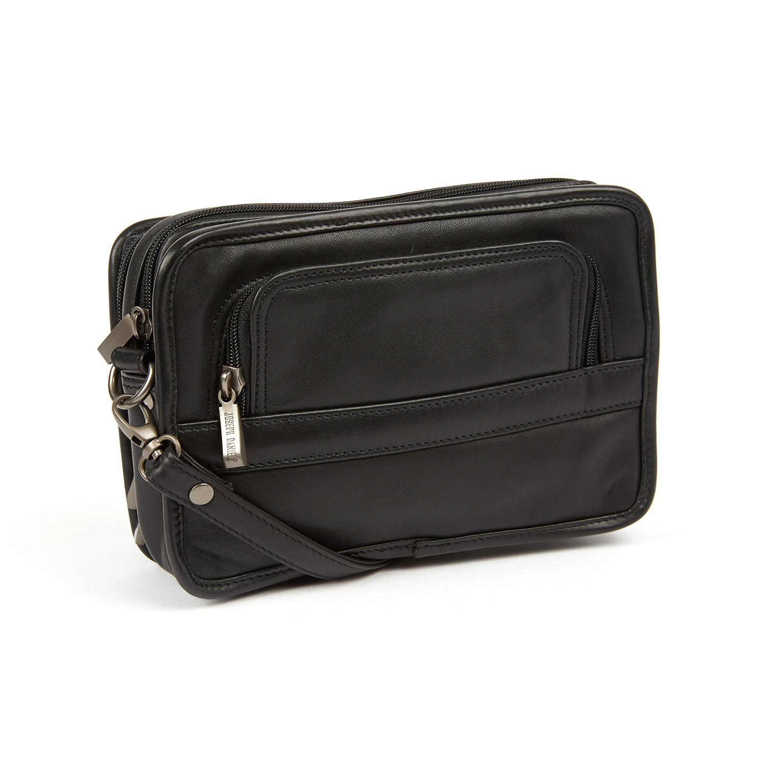 Joseph Daniel // Cashmere Napa Leather Cross Body Travel Bag // Black ...