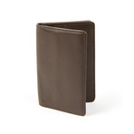 Premium Leather Gusset Card Case // Espresso Brown