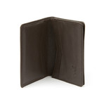 Premium Leather Gusset Card Case // Espresso Brown