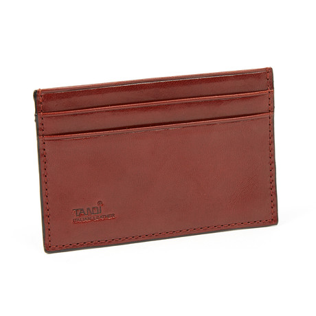 Tandi // Bosca Italian Leather Slim Credit Card Case // Rich Cognac