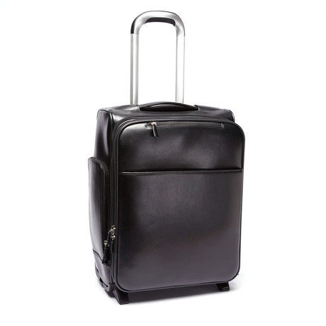 Joseph Daniel // Leather Carry-On Suitcase // Black