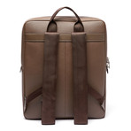A.B.P. // Saffiano Leather Structured Backpack // Taupe