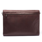 Joseph Daniel // Napa Leather Portfolio with Shoulder Strap // Burgundy
