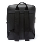 Structured Leather Backpack // Black