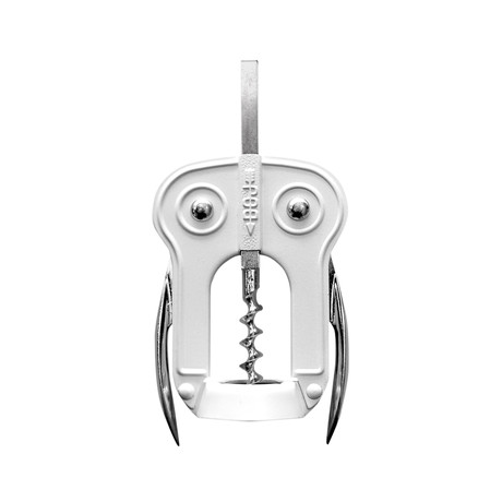 Double Lever Wing Corkscrew + Cork Packaging (White)