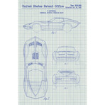 Corvette No. 1 // W. Mitchell // 1966 (Blue Grid // White Ink)