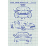 Aston Martin Virage // N. Nurnberger // 2012 (Blue Grid // White Ink)