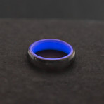 Carbon Lume Ring // Blue (Size 4)