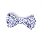 Hipster Bow Tie // White + Blue