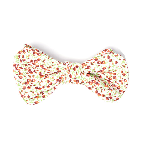 Hipster Bow Tie // Orange + Green Floral