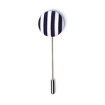 Boss Lapel Pin // Black + White Stripe