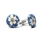 Hero Cufflinks // Blue + White Floral