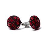 Hipster Cufflinks // Red Floral