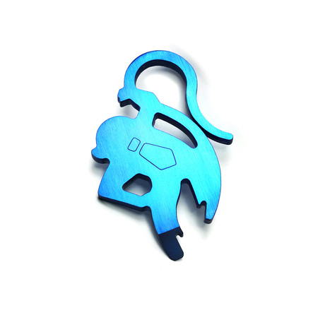 Monkey Keychain Tool "Holder" // Titanium