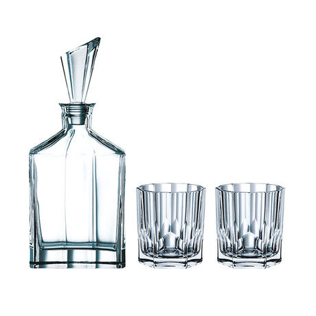 Aspen Whisky Set // 4 Decanters + 8 Glasses