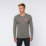 Stripe Long Sleeve Tee // Black + White (M)