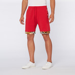 Leopard Contrast Short // Red (S)
