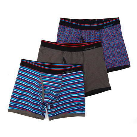 Boxer Briefs // Light Blue + Charcoal + Navy // Pack of 3 (S)