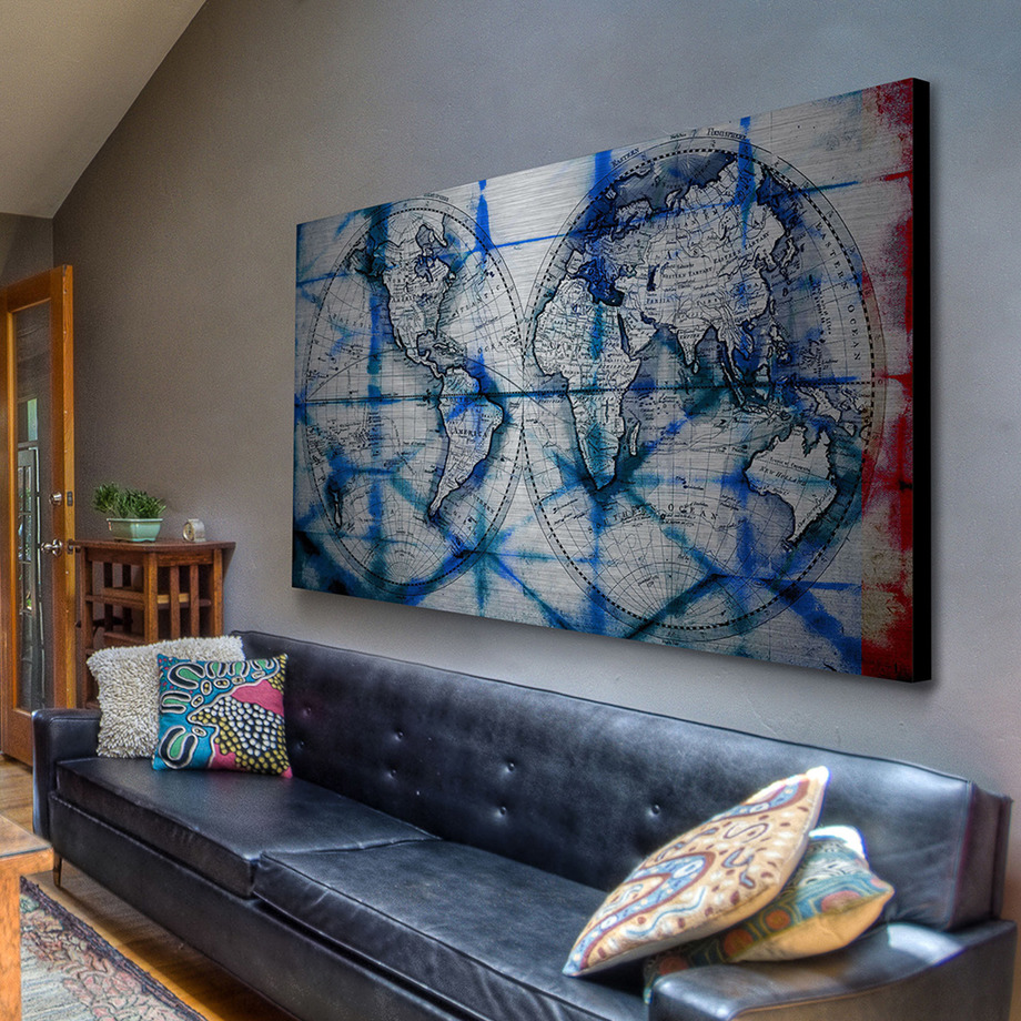 World Maps - Metal, Wood, + Canvas Prints - Touch of Modern