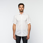 Brio Milano // Button Up Short-Sleeve Shirt // White (L)