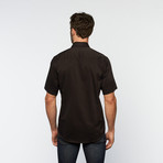 Brio Milano // Button Up Short-Sleeve Shirt // Black (S)