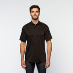 Brio Milano // Button Up Short-Sleeve Shirt // Black (M)