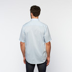 Brio Milano // Button Up Short-Sleeve Shirt // Light Blue (2XL)