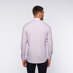 Ungaro // Button Up Dress Shirt // Lavender Shadow Dot + Micro Stripe (L)