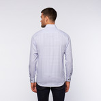 Ungaro // Button Up Dress Shirt // Blue + Brown Plaid (S)