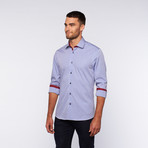 Ungaro // Button Up Dress Shirt // Sea Blue Plaid (M)