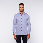 Ungaro // Button Up Dress Shirt // Sea Blue Plaid (S)