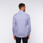 Ungaro // Button Up Dress Shirt // Sea Blue Plaid (S)