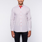 Ungaro // Button-Down Shirt // Red + Navy Stripe (M)