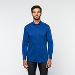 Brio Milano // Button Up Long-Sleeve Shirt // Royal Blue (L)