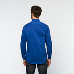 Brio Milano // Button Up Long-Sleeve Shirt // Royal Blue (M)