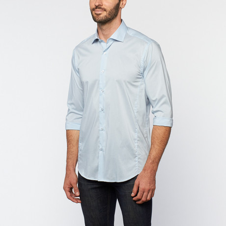 Brio Milano // Button Up Long-Sleeve Shirt // Light Blue (S)