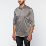 Brio Milano // Button Up Long-Sleeve Shirt // Grey (L)