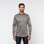 Brio Milano // Button Up Long-Sleeve Shirt // Grey (S)