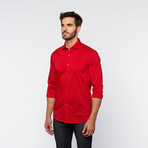 Brio Milano // Button Up Long-Sleeve Shirt // Red (M)