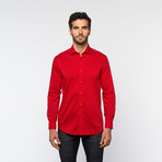 Brio Milano // Button Up Long-Sleeve Shirt // Red (L)