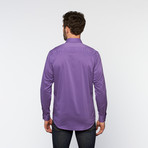 Brio Milano // Button Up Long-Sleeve Shirt // Purple (2XL)