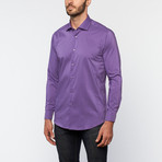 Brio Milano // Button Up Long-Sleeve Shirt // Purple (L)