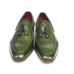 Hand-Painted Tassel Loafer // Green (Euro: 45)