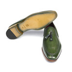 Hand-Painted Tassel Loafer // Green (Euro: 45)