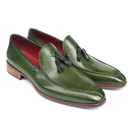 Hand-Painted Tassel Loafer // Green (Euro: 40)