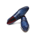 Hand-Painted Loafer // Navy (Euro: 47)
