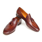 Hand Painted Leather Tassel Loafers // Brown II (Euro: 43)