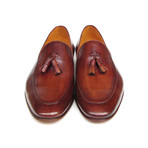 Hand Painted Leather Tassel Loafers // Brown II (Euro: 40)