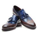 Paul Parkman // Two-Tone Kiltie Tassel Oxford // Navy + Brown (Euro: 40)