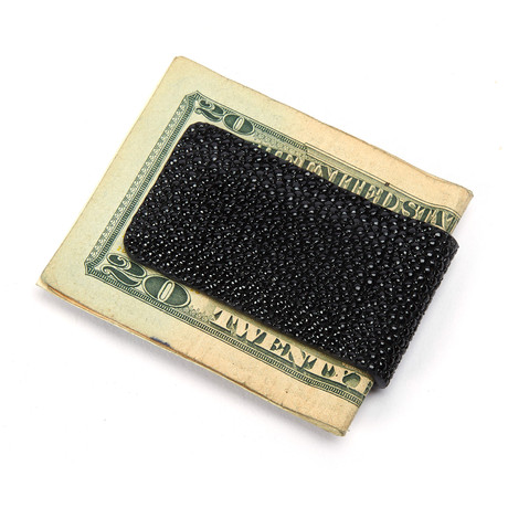 Genuine Stingray Magnetic Money Clip // Black